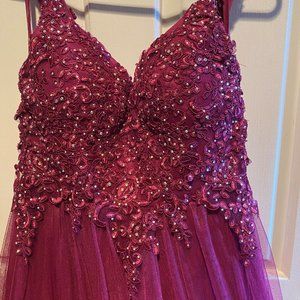 Electric purple prom dress